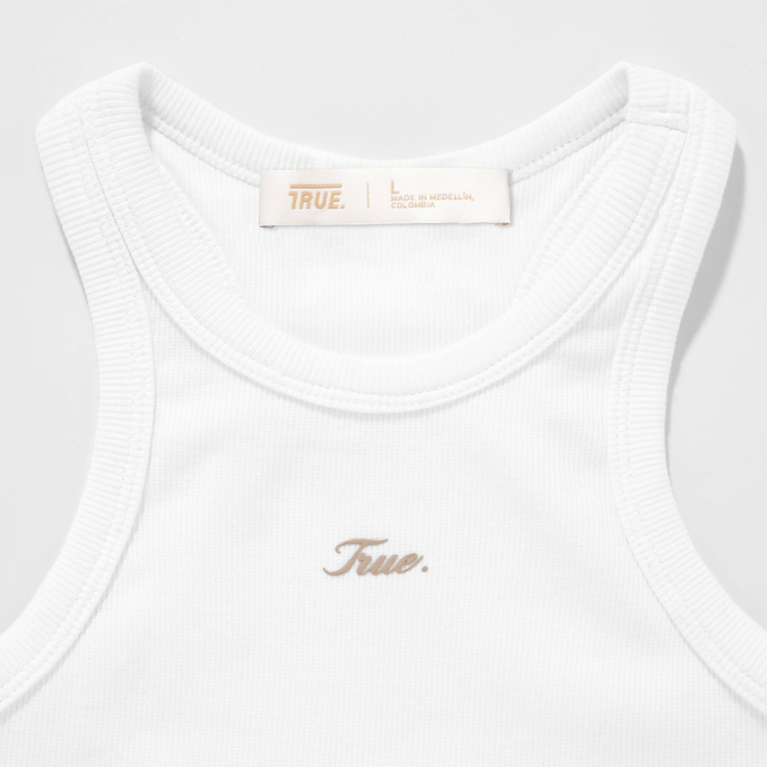 Signature Ribbed Crop Tank - White – Apart